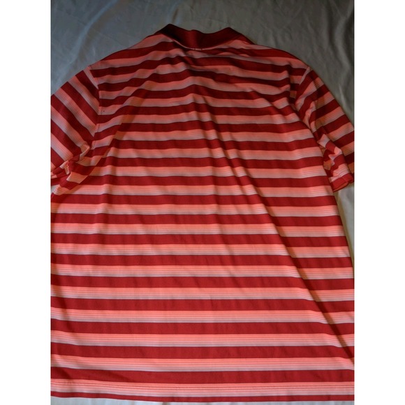Nike‎ Golf Tour Performance Polo Shirt Size XL Dri Fit Striped Red Pink White - Picture 3 of 16